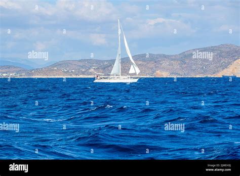 Sailing Yacht In The Mediterranean Sea Stock Photo Alamy