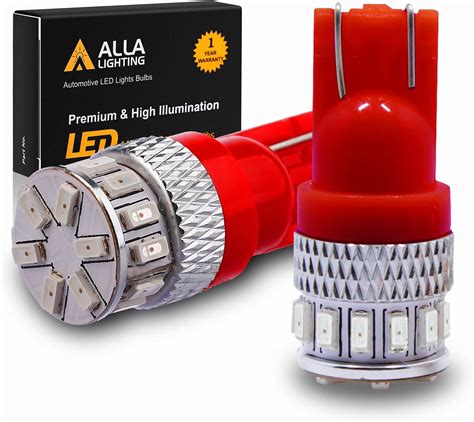 Amazon Alla Lighting T10 168 194 LED Lights Bulbs W5W 2825 Super