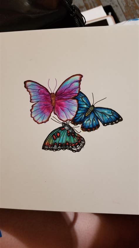 I Added Another Butterfly To My Sketchbook Page Im Planning To Add A