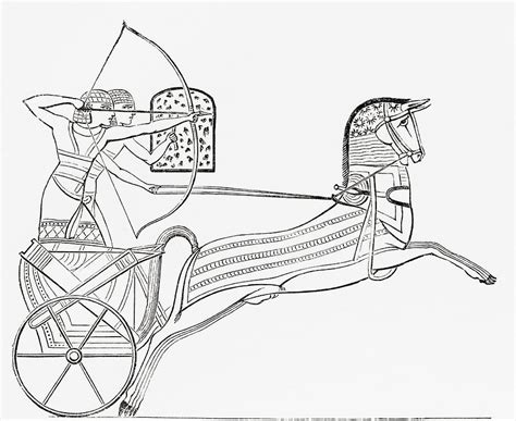 Egyptian War Chariot. From The Imperial Drawing by Vintage Design Pics