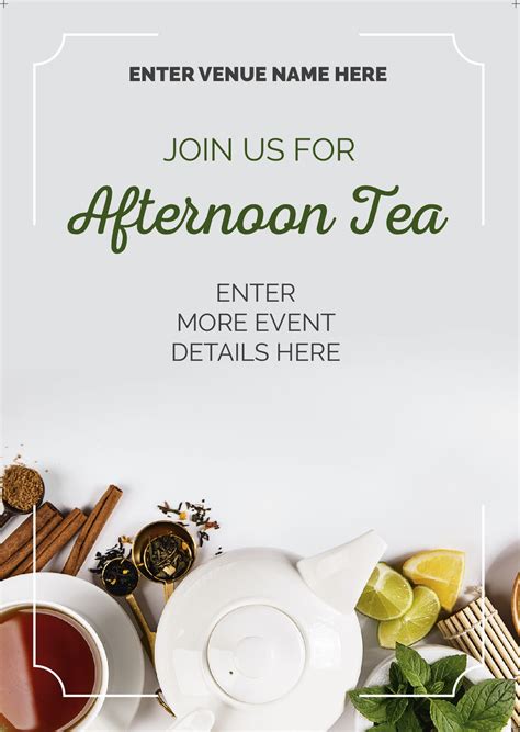 Afternoon Tea Poster | Promote Your Pub