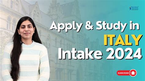 Study In Italy Intake 2024 Admissions Open YouTube