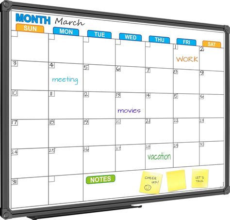 Amazon JILoffice Dry Erase Calendar Whiteboard Magnetic White