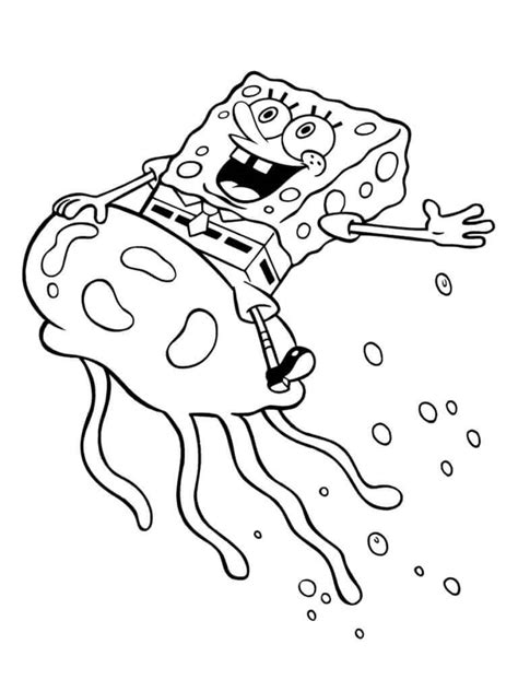 Bob Esponja Trabajando Para Colorear Imprimir E Dibujar ColoringOnly