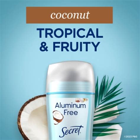 Secret For Women Aluminum Free Deodorant Coconut Scent 2 4 Oz Smith