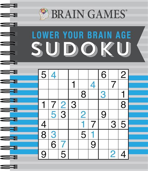 Amazon.com: Brain Games - Sudoku (Blue Stripes): 9781680228649