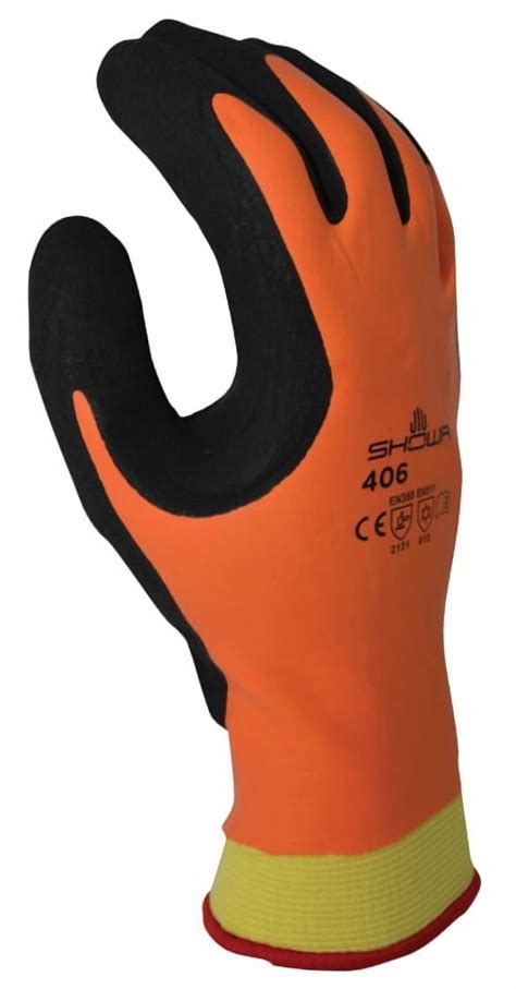 Showa Best Glove 406L-08.RT Latex Full Insulated Coated Glove - Large