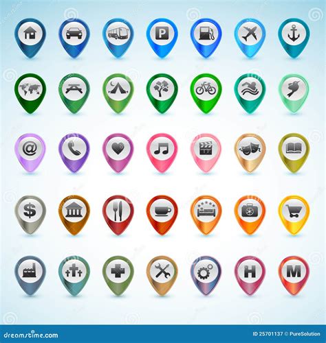 Set Of Gps Icons Stock Vector Illustration Of Navigation 25701137