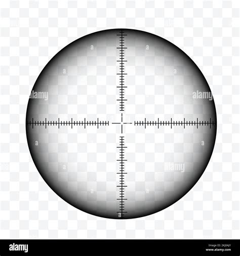 Realistic Illustration Of Sniper Rifle Sight With Crosshair On