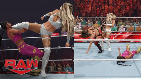 Wwe K Raw Britt Baker Ruins Charlotte Vs Bianca And Challenges