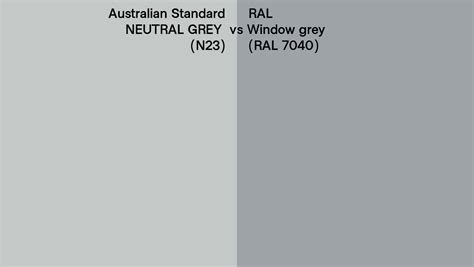 Australian Standard Neutral Grey N Vs Ral Window Grey Ral