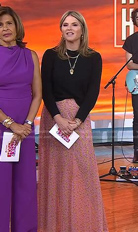 Wornontv Jennas Pink Floral Maxi Skirt On Today Jenna Bush Hager