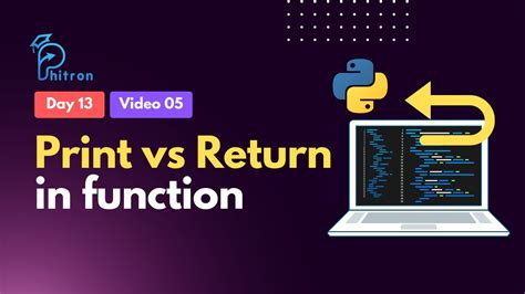 Print Vs Return In Function Python Bangla Tutorial Youtube