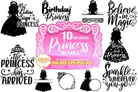 Princess Svg Bundle Princess Quote Svg Cut File Didiko Designs