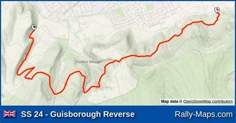 Ss 24 Guisborough Reverse Stage Map National Breakdown Rally 1986