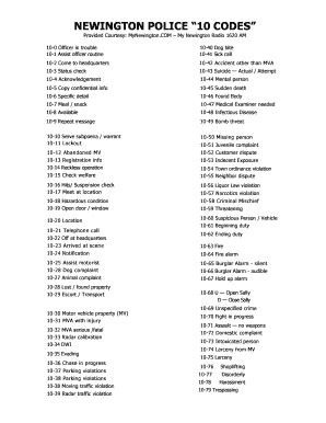 Police Codes Complete With Ease Airslate Signnow