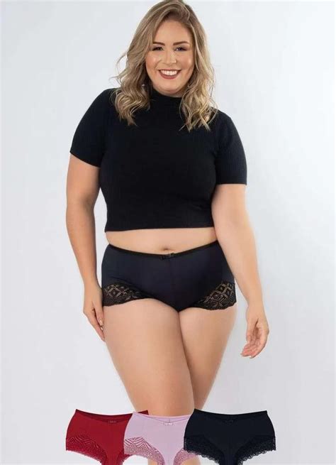 Kit Calcinhas Queridinha Plus Size Microfibra Concept Lingerie