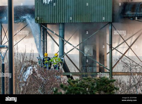 Ringaskiddy Cork Ireland 9th Jan 2021 A Major Fire In The Port Of