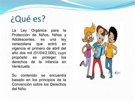 Ley Orgánica Para La Protección De Niños Niñas Y Adolescentes Alvany Pérezpptx