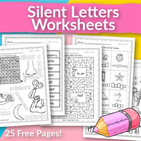 Silent Letters Worksheets - Free Word Work