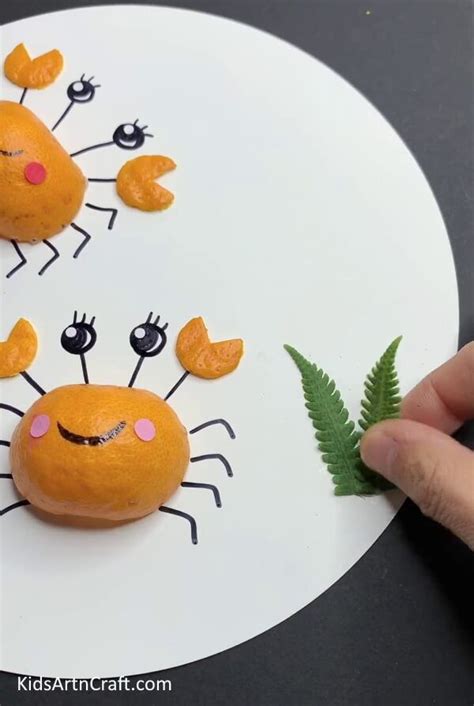 Orange Peels Crab Craft Tutorial for Kids | Crab crafts, Craft tutorial ...