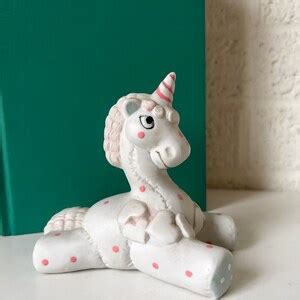 Vintage Ceramic Unicorn Figurine - Etsy