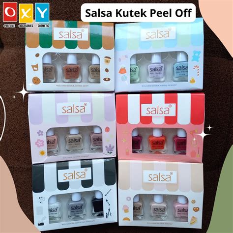 Jual Salsa Peel Off Polish 10ml Kutek Peel Off Nude Halal Set Box