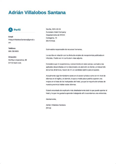 Ejemplos De Carta De Presentaci N Corta Para Trabajo