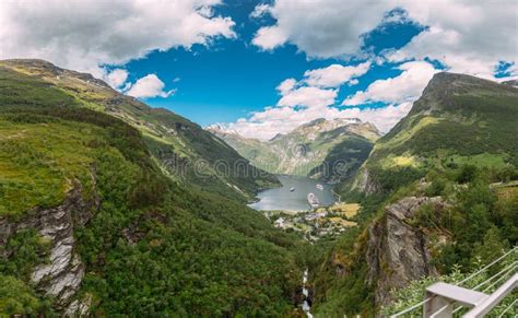 Geirangerfjord Norway Night View Of Geiranger In Geirangerfjorden In