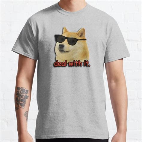 "Doge deal with it dog meme" T-shirt by gilbertop | Redbubble