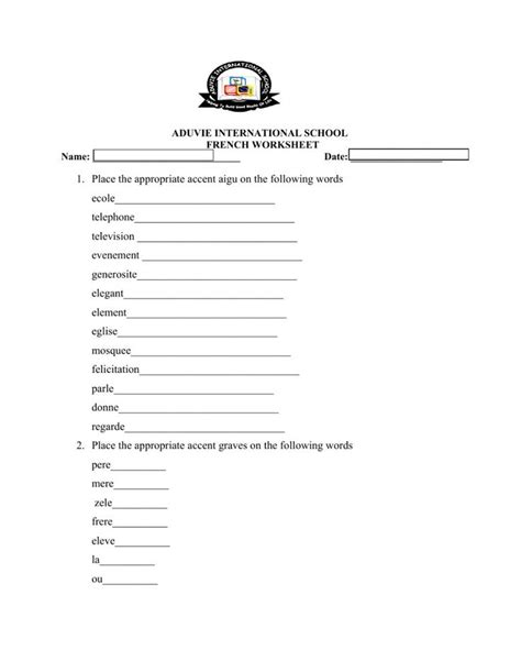 The Worksheet Is Shown For Students To Use In Their English Language