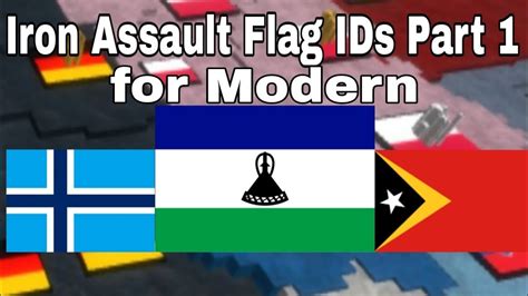 Modern Map Flag IDs For Iron Assault Roblox Iron Assault YouTube