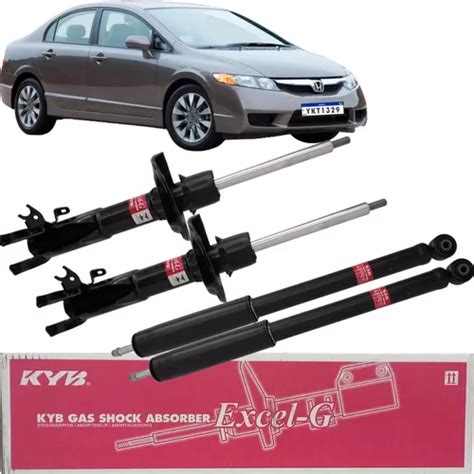 4 Amortecedor Kyb New Civic 2006 A 2011 Exceto Modelo Si