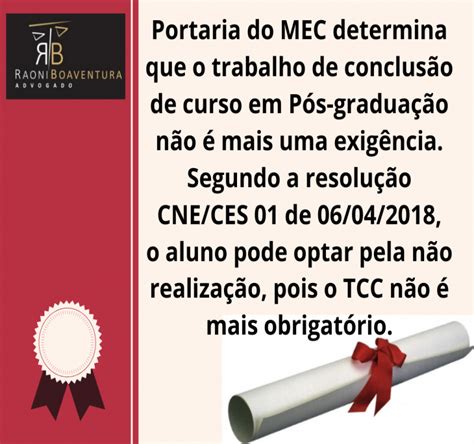 Tcc N O Obrigat Rio Para P S Gradua O Raoni Boaventura Advogado