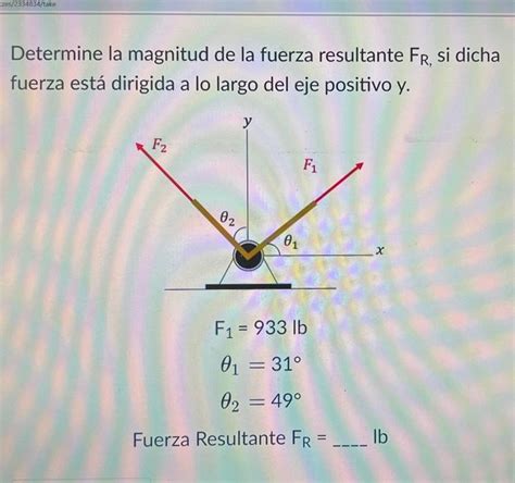 Resuelto Determine La Magnitud De La Fuerza Resultante Fr Si Chegg