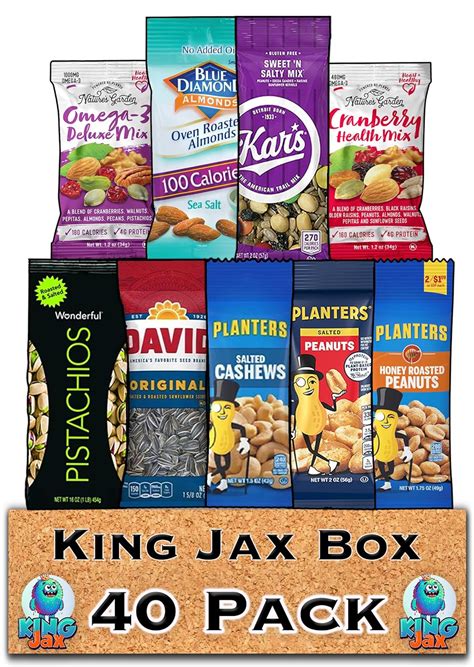 Queen Jax 40 Pack Ultimate Nuts Mix Snack Packs Nuts Individual Packs Include