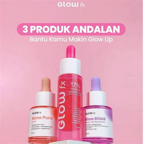 jual glow fx glow bomb acne pure serum glowing bekas jerawat meradang