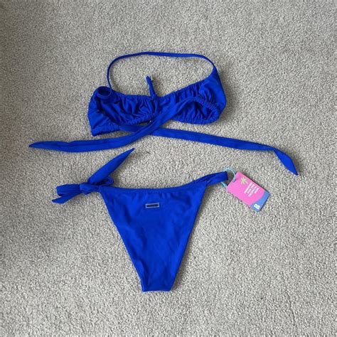 Blackbough Blue Bikini Set Both Size Small Both Depop