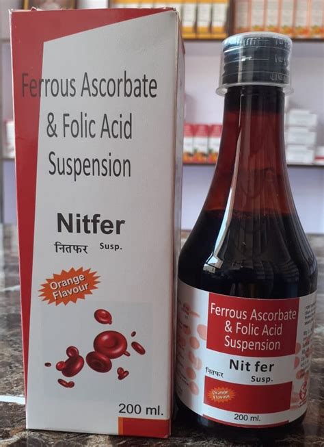 Nitfer Ferrous Ascorbate Folic Acid Suspension Ml At Best Price