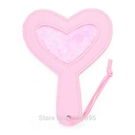 Pink Synthetic Leather Adult Sissy Sex Bondage Fetish Soft Heart Shape