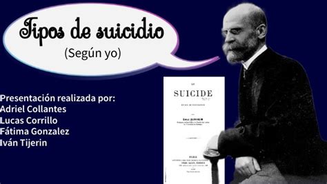 Tipos De Suicidio Durkheim