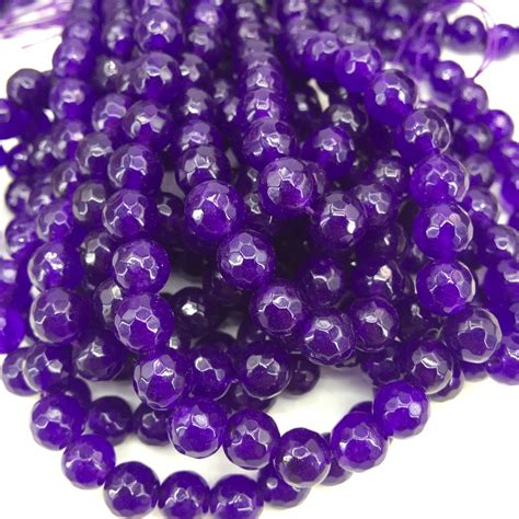 Natural Stone Dyed Purple Chalcedony Jades Mm Mm Mm Mm Mm