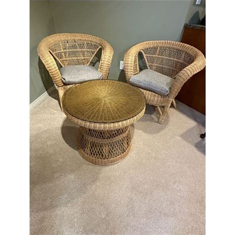 3 piece Wicker Furniture Set - Sunrise Estate Services Ltd