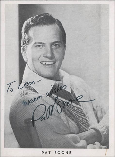 Pat Boone Autographed Inscribed Photograph Historyforsale Item 312974