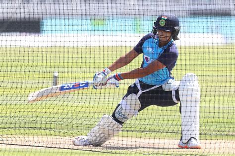 Harmanpreet Kaur Plays A Reverse Sweep During A Nets Session