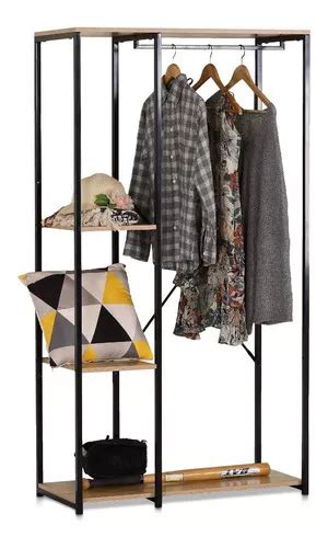 Closet Armable Perchero Met Lico Mueble Para Ropa Rack Color Negro