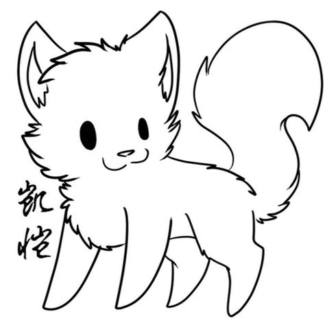 Раскраска аниме котик (фото) - picjoy.ru