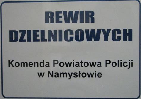 Zmiany w rewirze dzielnicowych Starostwo Powiatowe w Namysłowie