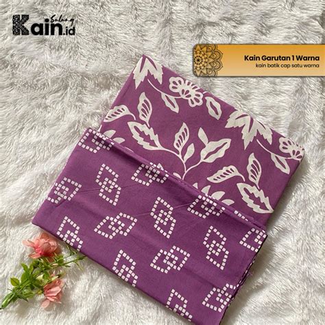 Jual Kain Batik Garutan Warna Ungu Shopee Indonesia