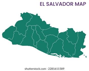 High Detailed Map El Salvador Outline Stock Vector (Royalty Free ...